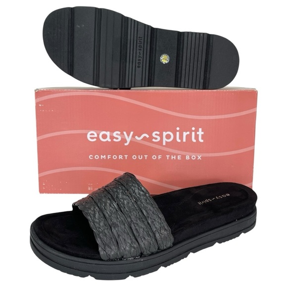 Easy Spirit Salma2 Black Womens Slide Sandals Size 8.5M - Picture 10 of 11
